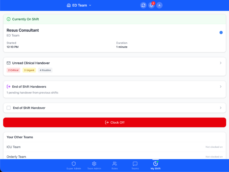 OnRounds app screenshot